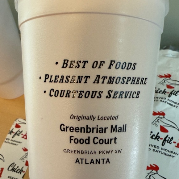 Set of 2 Chick Fil A Retro Collectors Cups Doodles - Picture 3 of 5